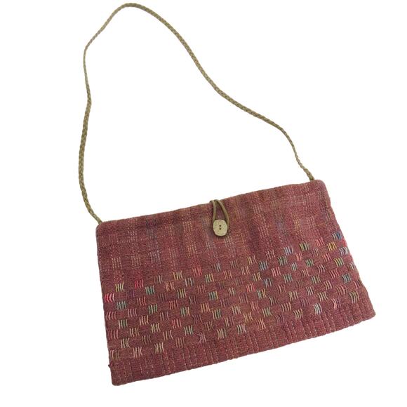 1980s Vintage Handmade Woven Cottage Core Bag - Picture 1 of 4